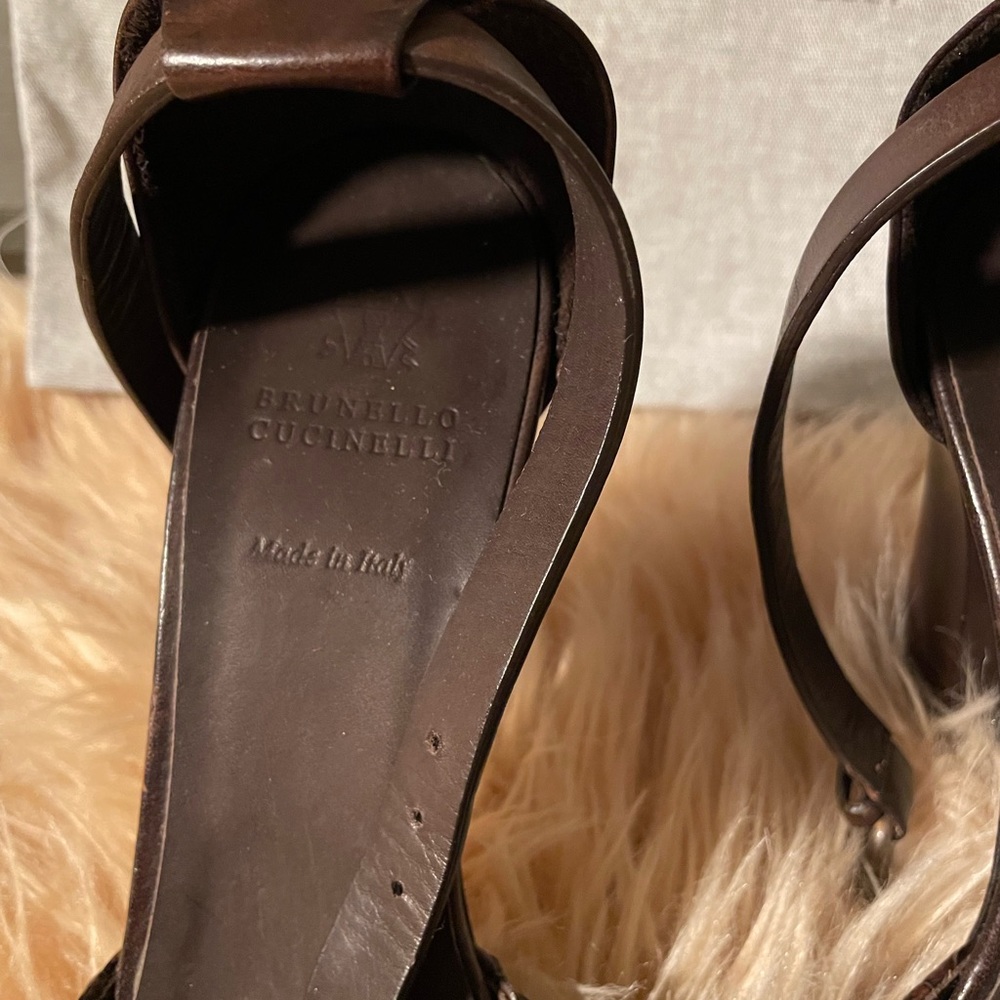 Brunello Cucinelli Python Chunky Heel Platform Pu… - image 3